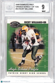 2000 Donruss Preferred Ricky Williams Graded Series /1125 #64 BGS 9