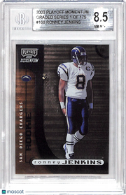 2000 Playoff Momentum Ronney Jenkins Graded Series /175 Rookie #168 BGS 8.5 San Diego Chargers