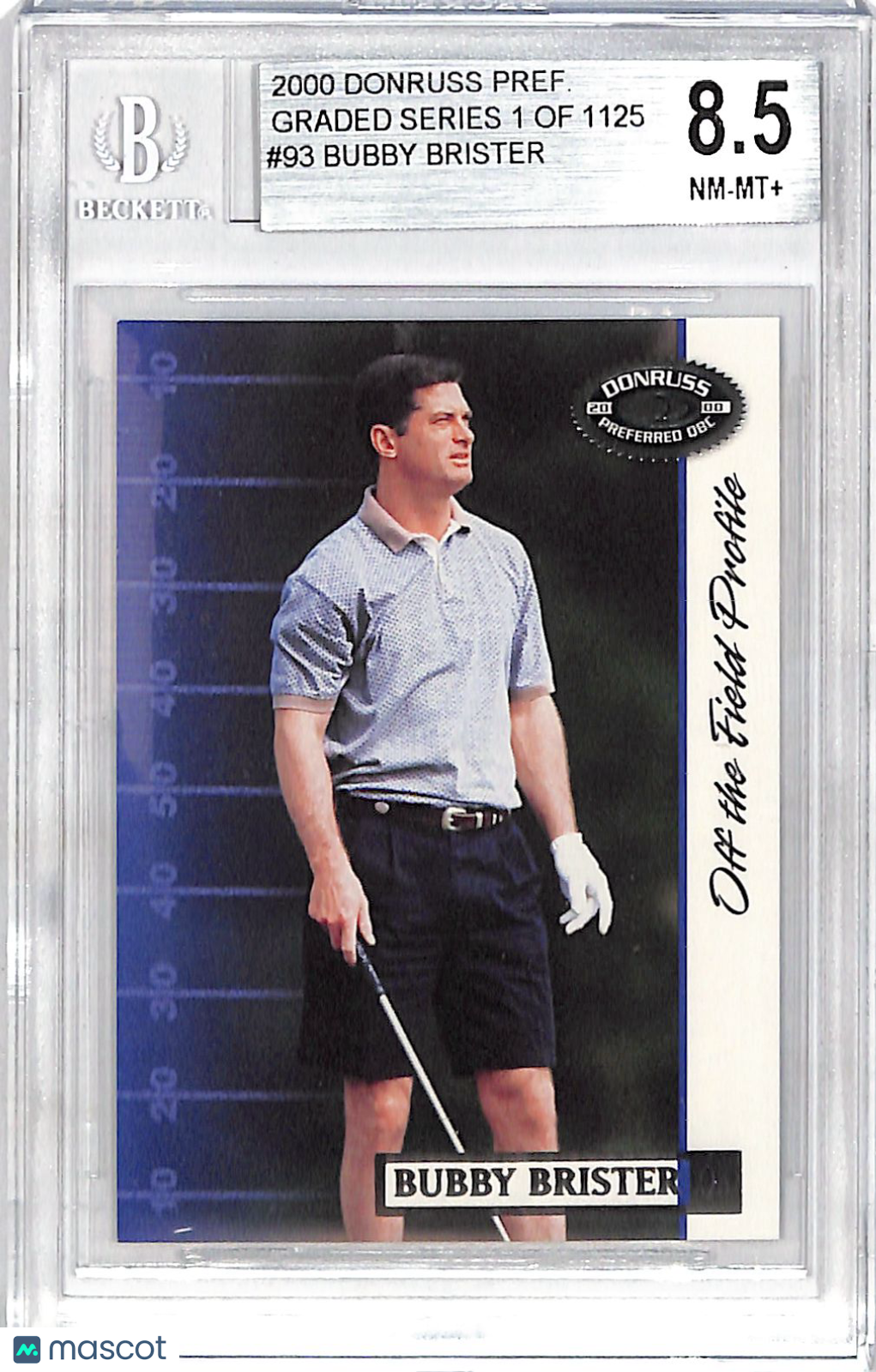 2000 Donruss Preferred Bubby Brister Graded Series /1125 #93 BGS 8.5 Minnesota Vikings
