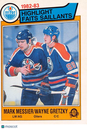 1983-84 O-Pee-Chee Wayne Gretzky Mark Messier #23 Edmonton Oilers