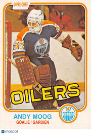 1981-82 O-Pee-Chee Andy Moog Rookie #120 Edmonton Oilers