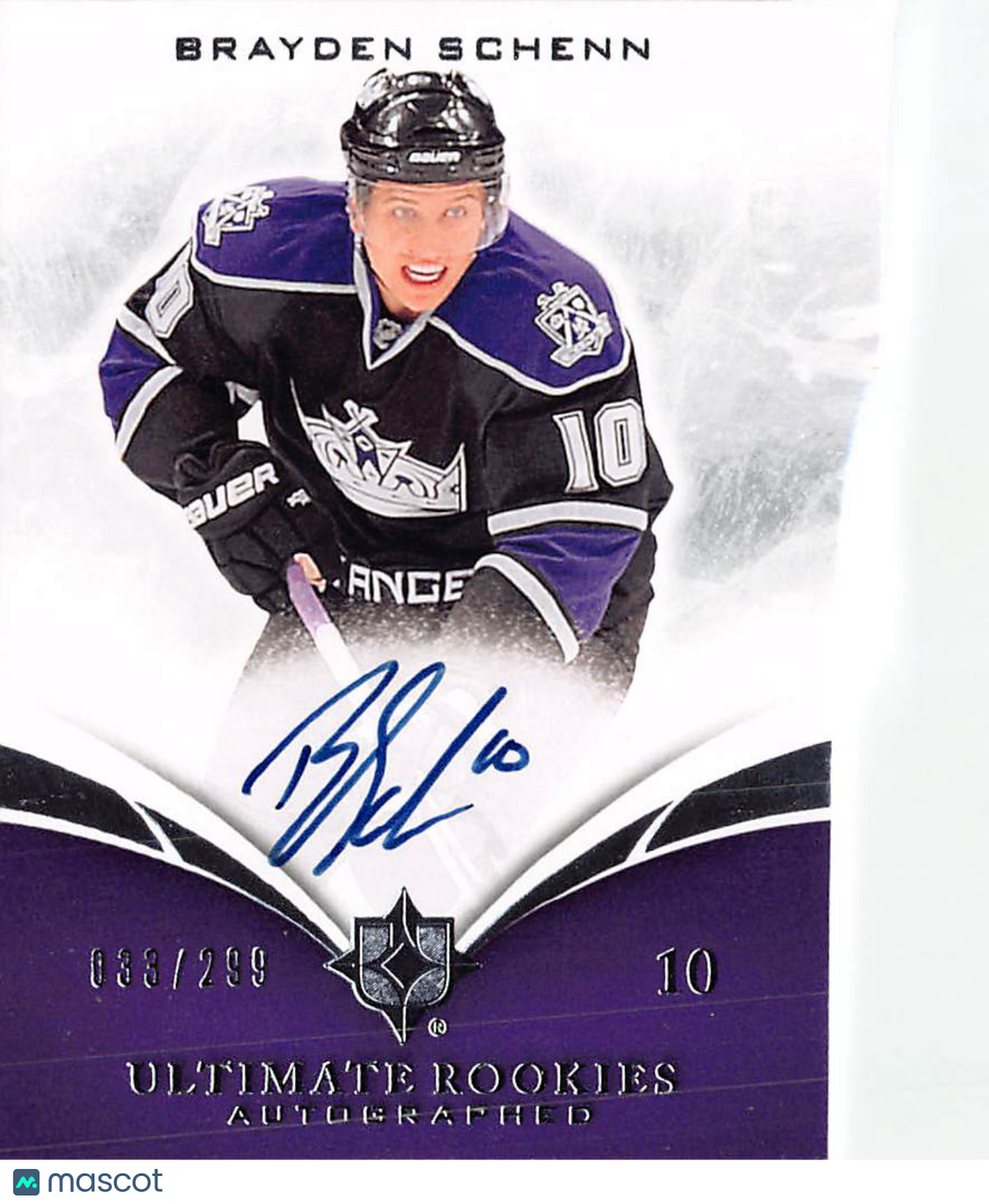 2011 Upper Deck Ultimate Collection Ultimate Rookies Autographed Brayden Schenn /299 #116 Los Angeles Kings