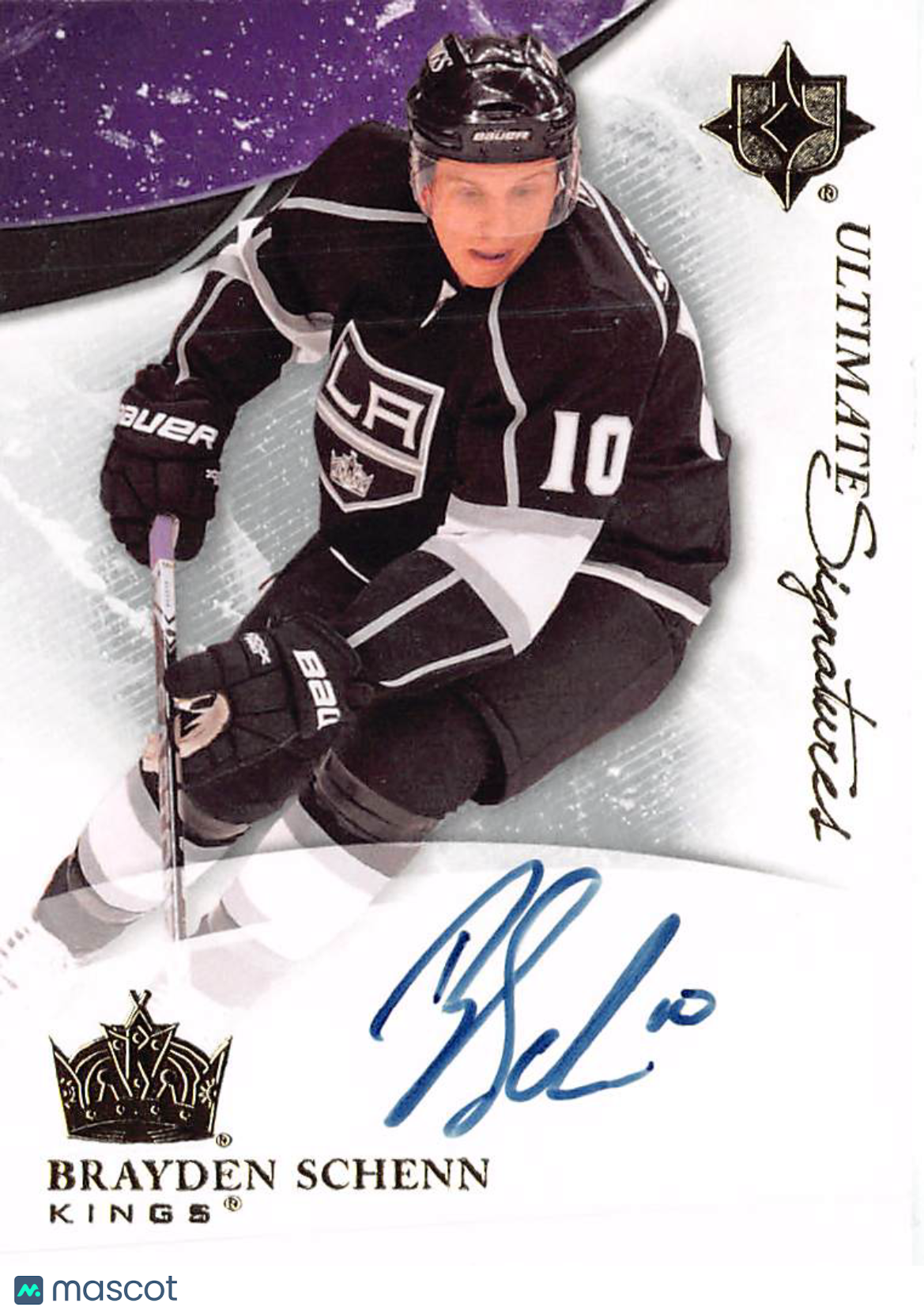 2010-11 Upper Deck Ultimate Collection Ultimate Signatures Brayden Schenn Rookie #US-BS Los Angeles Kings
