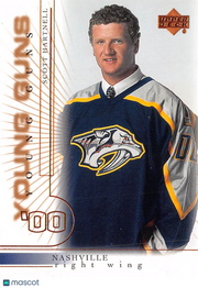 2000-01 Upper Deck Young Guns Scott Hartnell Rookie #226 Nashville Predators