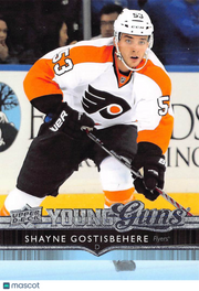 2015-16 Upper Deck Series Two Shayne Gostisbehere Young Guns Rookie #464 Philadelphia Flyers