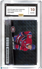 2024-25 Upper Deck Credentials Debut Ticket Access Lane Hutson Rookie #126 GAS 10 Montreal Canadiens