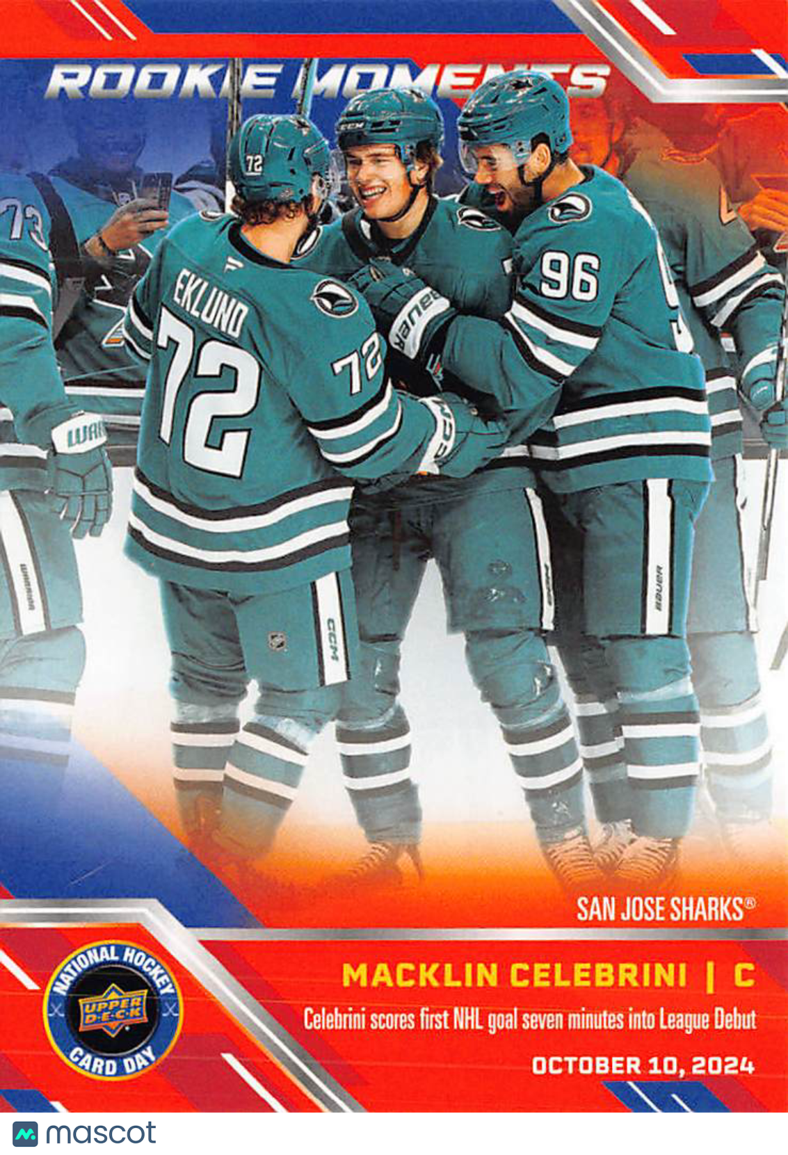 2025 Upper Deck National Hockey Card Day Rookie Moments Macklin Celebrini