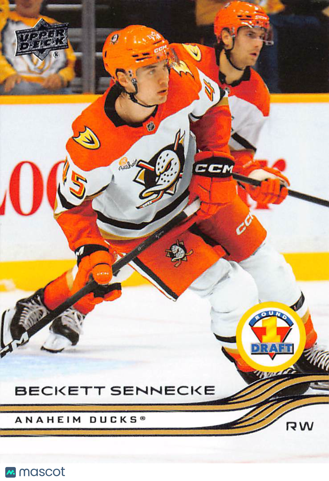 2025-26 Upper Deck Extended Series Beckett Sennecke Rookie #744 Anaheim Ducks