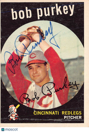 1959 Topps Bob Purkey Autograph #506 Cincinnati Redlegs