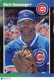 1988 Donruss Rich Gossage Autograph #158 Chicago Cubs