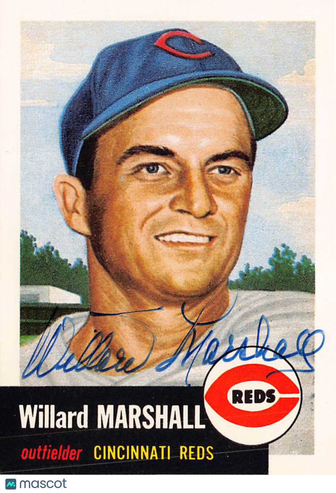 1991 Topps Baseball Archives Ultimate 1953 Willard Marshall Autograph #95 Reds