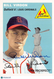 1994 Topps Archives 1954 Bill Virdon Autograph #257 St. Louis Cardinals
