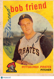 1959 Topps Bob Friend Autograph #460 Pittsburgh Pirates