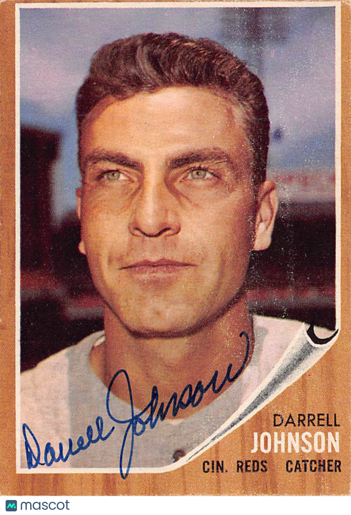 1962 Topps Darrell Johnson Autograph #16 Cincinnati Reds