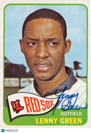 1965 Topps Lenny Green Autograph #588 Boston Red Sox