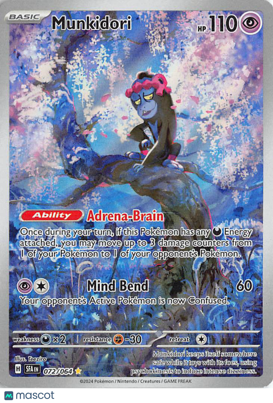 2024 Shrouded Fable Munkidori Holo Secret Rare #72/64