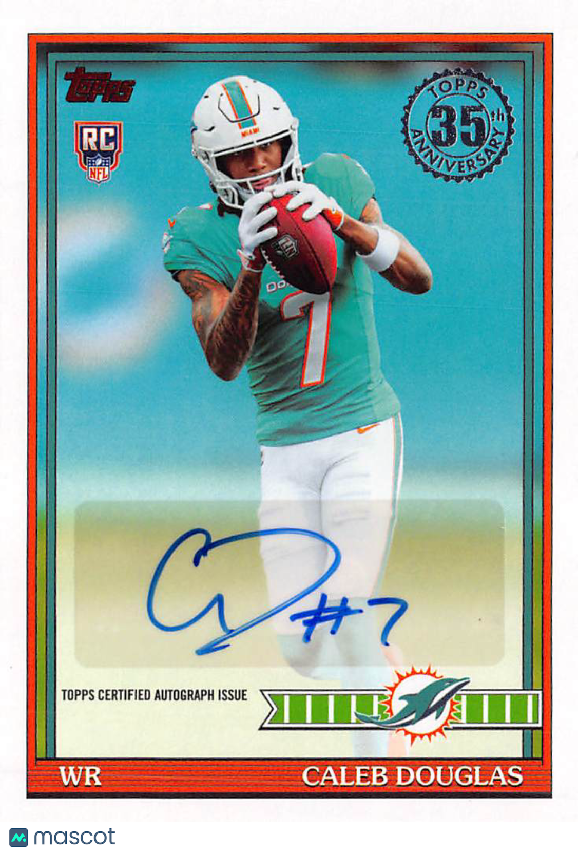 2026 Topps Flagship Football Caleb Douglas Auto Autograph #91FRA-CD Dolphins