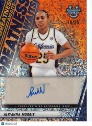 2025-26 Bowman University's Best Aliyahna Morris Orange Auto /25 #GA-AM Cal