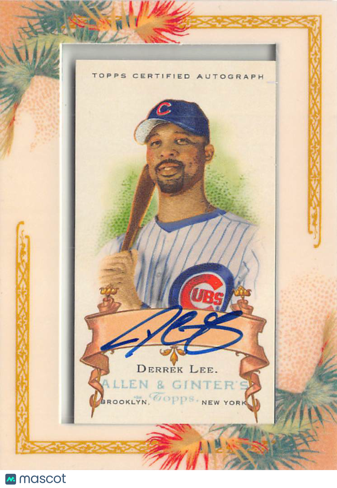 2006 Topps Allen & Ginter Derrek Lee Mini Framed Auto #AGA-DL Chicago Cubs