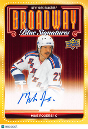 2025-26 Upper Deck New York Rangers Centennial Mike Rogers Broadway Auto #BBS-MR