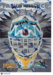 1997 Pinnacle Fans Choice Kelly Hrudey #FC 21 of 21 San Jose Sharks