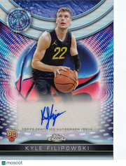 2024-25 Topps Chrome Kyle Filipowski Auto Rookie Refractor RC #TCRA-KF Utah Jazz