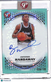 2025-26 Topps Pristine Basketball Anfernee Hardaway Auto Aqua /199 #PA-AHA Magic