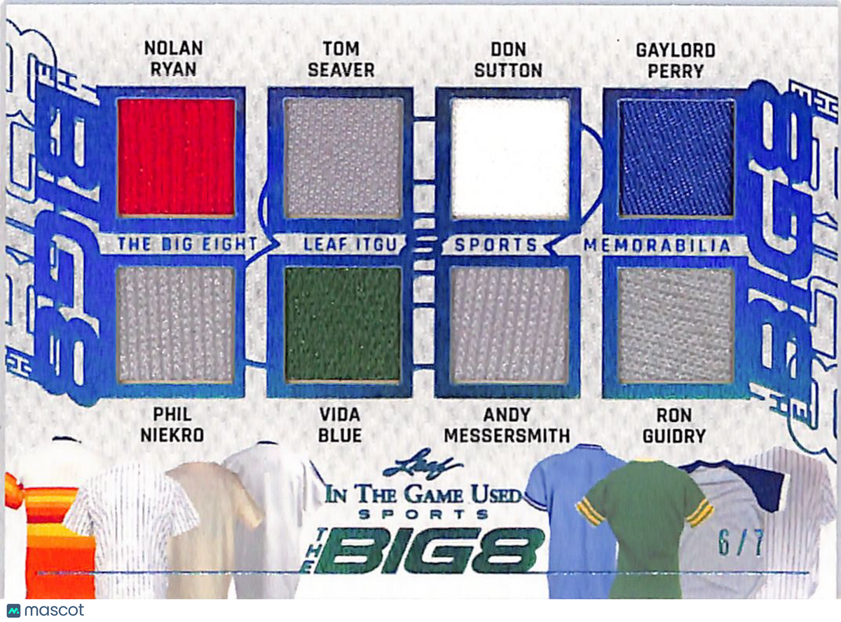 2025 Leaf In The Game Used Niekro Ryan Sutton Perry Blue Seaver /7 Patch #B8-14