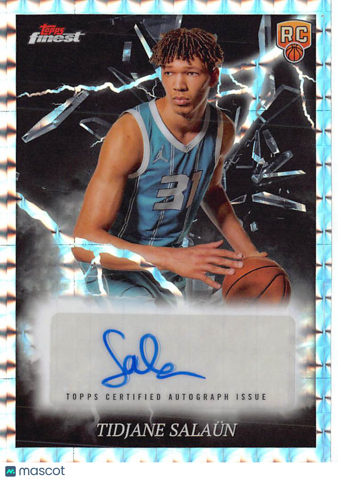 2024-25 Topps Finest Tidjane Salaün Electrifying Auto Geometric RC ES-TS Hornets