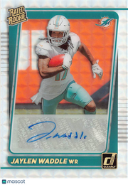 2022 Panini Clearly Donruss Jaylen Waddle Rookie Autograph #64 Miami Dolphins