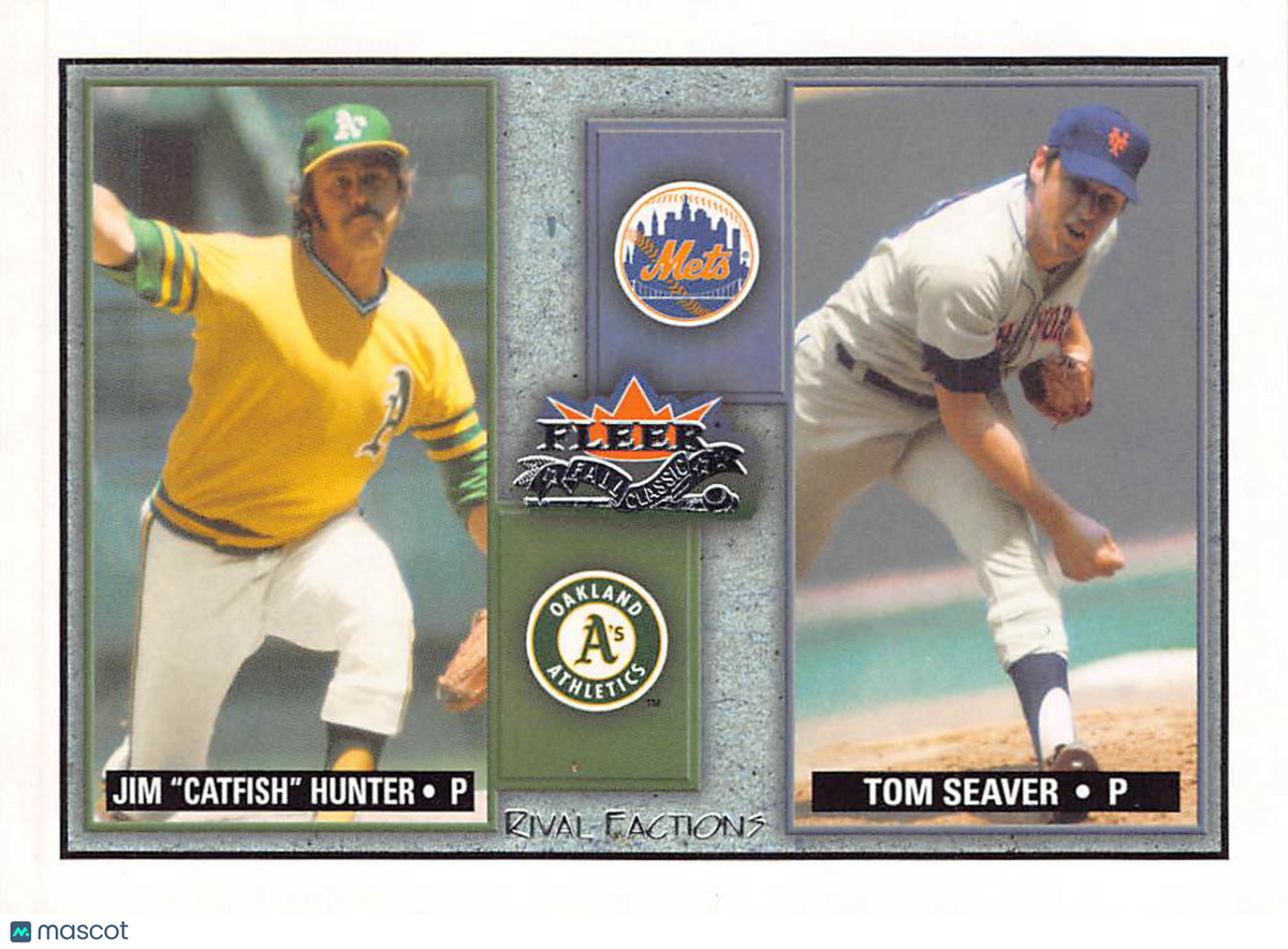 2002 Fleer Fall Classic Rival Factions Tom Seaver Jim "Catfish" Hunter /500 #28