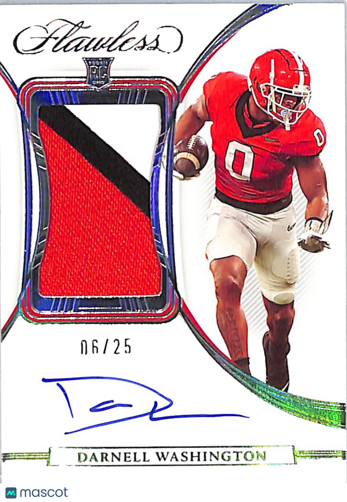 2023 Flawless Collegiate Darnell Washington Rookie Patch Auto /25 #PA-DW Georgia