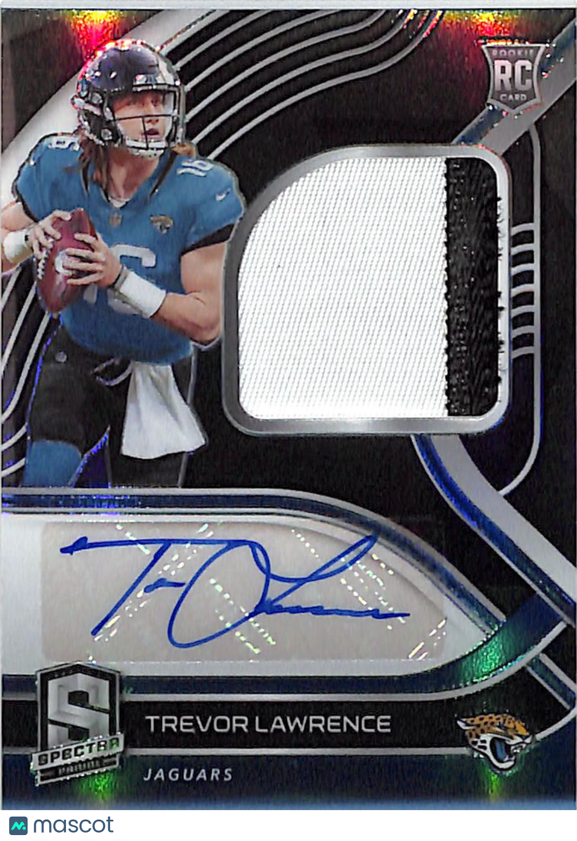 2021 Panini Spectra Trevor Lawrence Rookie Patch Auto /99 Patch RC #201 Jaguars