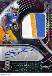 2021 Panini Spectra Josh Palmer Rookie Patch Auto /99 RC #232 Chargers
