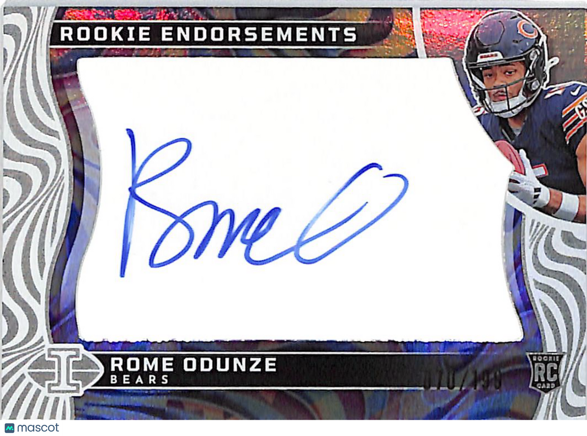 2024 Panini Illusions Rome Odunze Rookie Endorsements Auto /189 RC #RE-ROE Bears