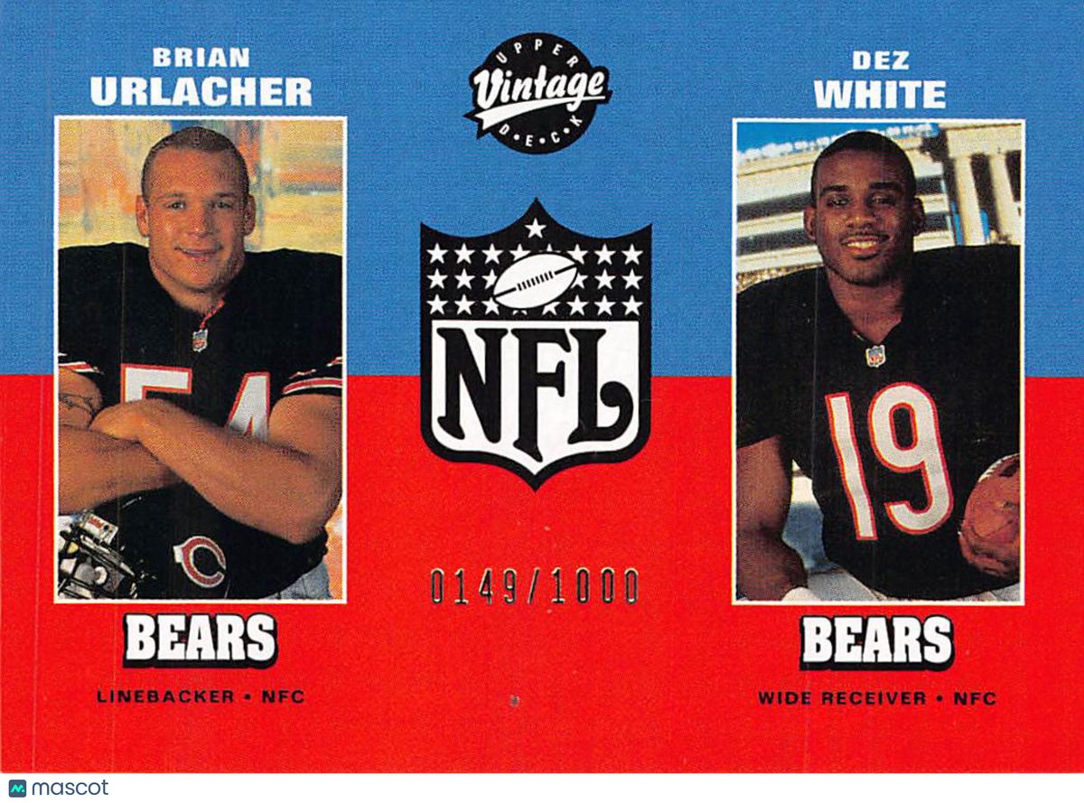 2001 Upper Deck Vintage Dez White Brian Urlacher Rookie /1000 #20 Chicago Bears