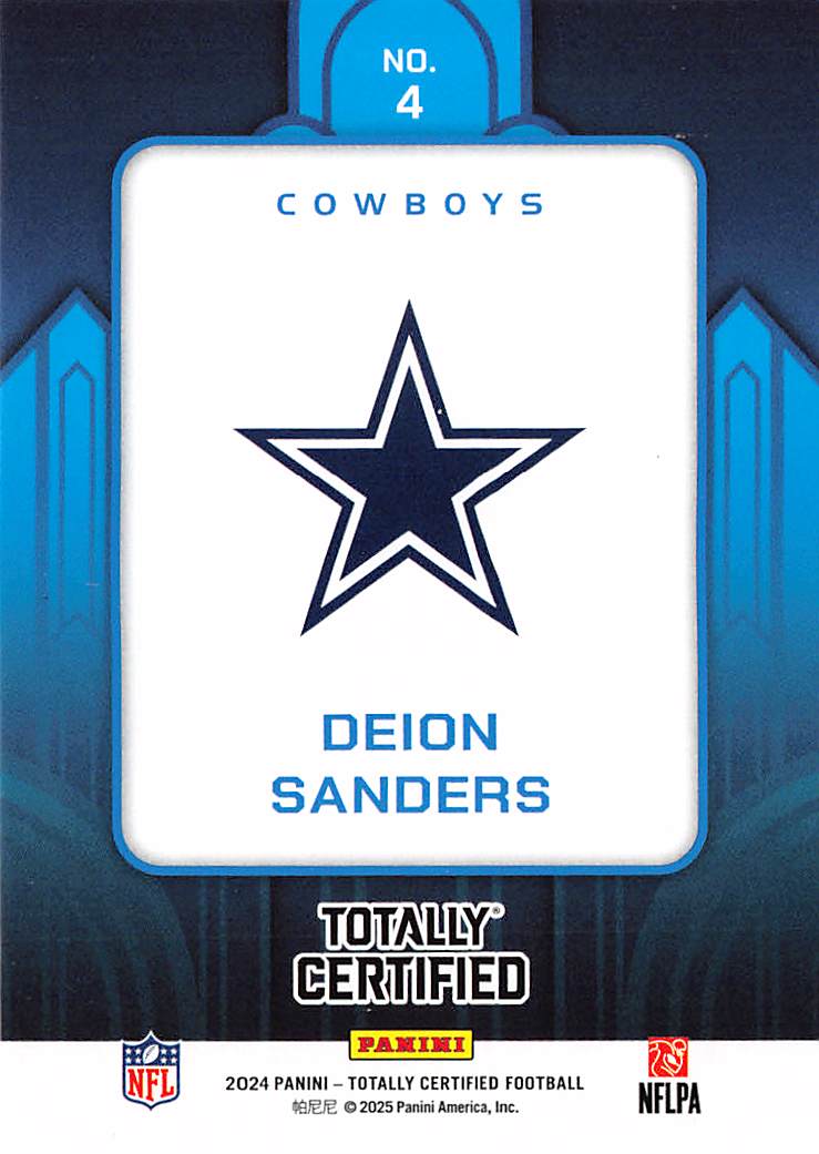 2025 Panini Totally Certified Deion Sanders Metropolis #4 Dallas Cowboys