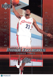 2003-04 Upper Deck Rookie Exclusives LeBron James #1 Cleveland Cavaliers