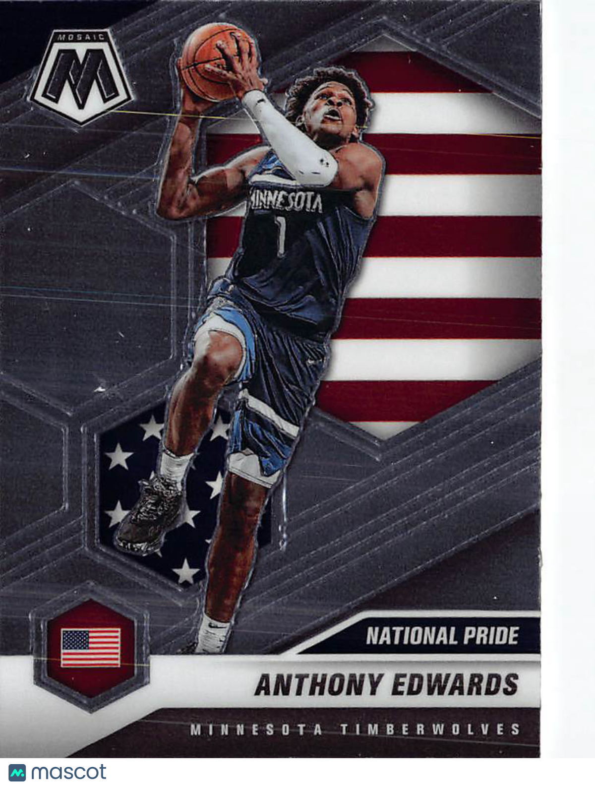 2020-21 Panini Mosaic Anthony Edwards Rookie #252 Minnesota Timberwolves