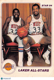 1984 Star All-Stars Magic Johnson Kareem Abdul-Jabbar #9 Los Angeles Lakers