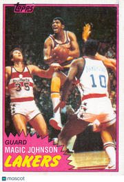 1981-82 Topps Magic Johnson #21 Los Angeles Lakers