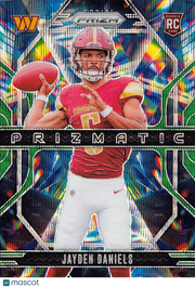 2024 Panini Prizm Jayden Daniels Green Wave Prizmatic Rookie RC #3 Commanders