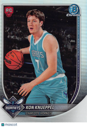 2025 Topps Bowman Chrome Kon Knueppel Red Rookie RC #BRR-4 Charlotte Hornets
