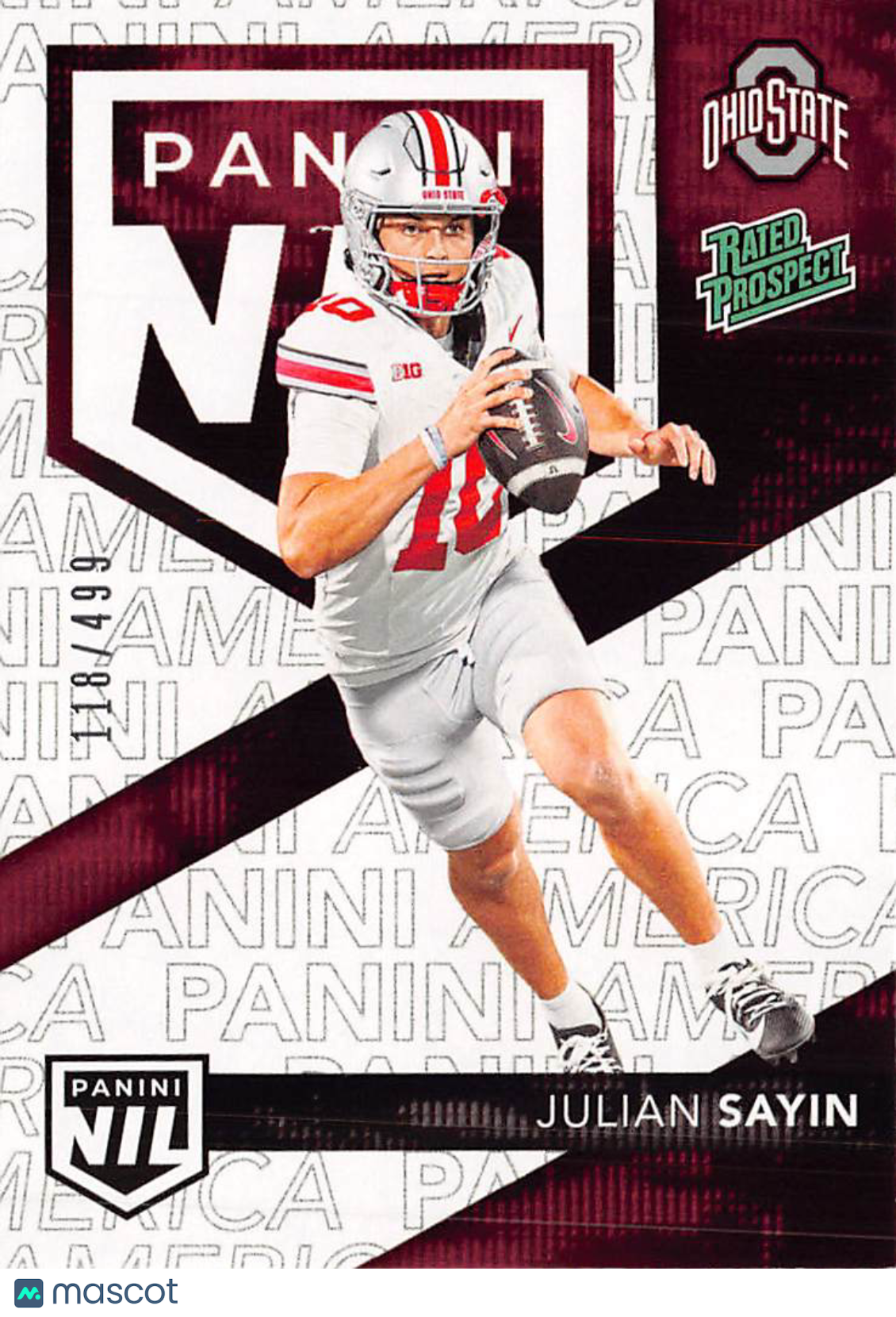 2025 Panini The National Julian Sayin Rated Prospect Rookie #NIL2 Ohio State