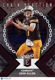 2018 Panini Elite Draft Picks Josh Allen Chain Reaction Rookie #2 Wyoming