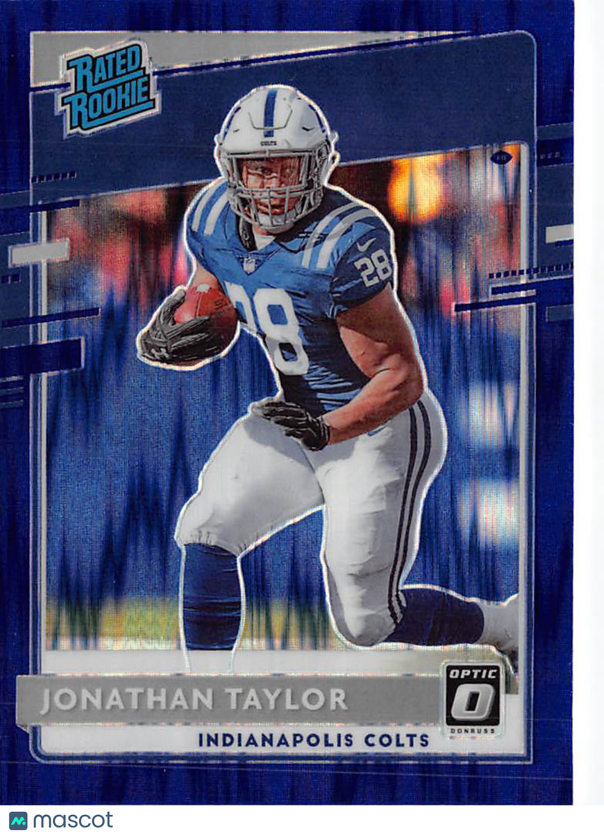 2020 Panini Donruss Optic Jonathan Taylor Purple Flash Rookie #167 Colts