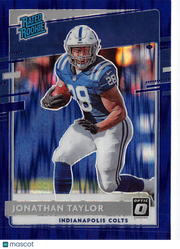 2020 Panini Donruss Optic Jonathan Taylor Purple Flash Rookie #167 Colts