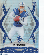 2025 Panini Phoenix Football Tyler Warren Silver Rookie RC #185 Colts