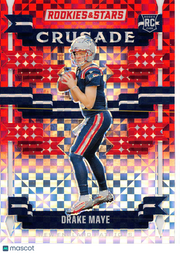 2024 Panini Rookies & Stars Crusade Drake Maye Red Plaid RC #C-DME Patriots