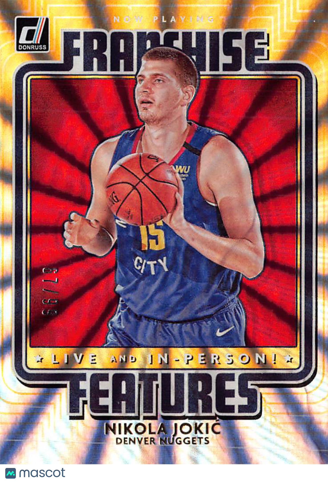 2020 Panini Donruss Franchise Features Nikola Jokić Red Laser /99 #8 Nuggets